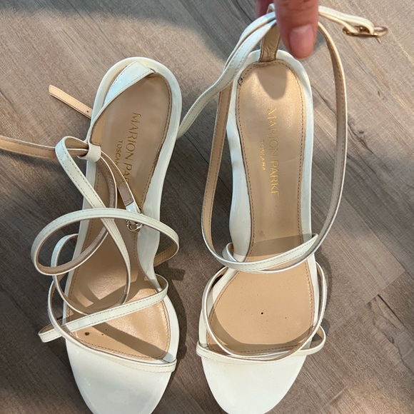 Marion Parke Lottie Sandal - White Leather - Picture 1 of 5